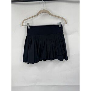 Offline By Aerie Tiebreaker Pleated Mini Skort‎ Women Medium Black Athleisure